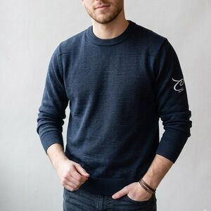 Reigning Champ Dark Blue Crewneck Cotton Sweater Size L